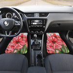 Amaryllis Flower Print Front and Back Car Floor Mats