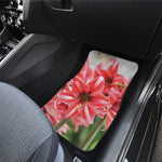 Amaryllis Flower Print Front and Back Car Floor Mats