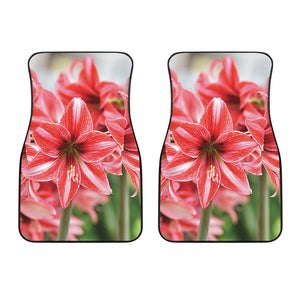 Amaryllis Flower Print Front Car Floor Mats