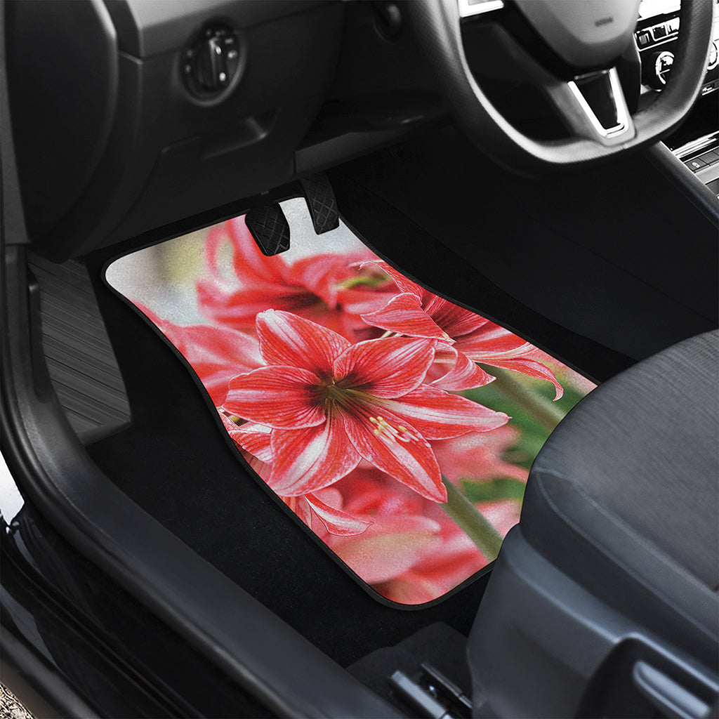 Amaryllis Flower Print Front Car Floor Mats