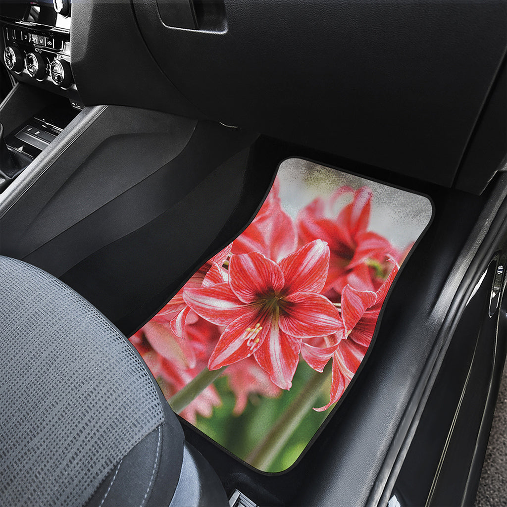 Amaryllis Flower Print Front Car Floor Mats