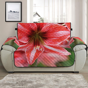 Amaryllis Flower Print Half Sofa Protector