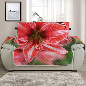 Amaryllis Flower Print Half Sofa Protector