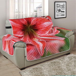 Amaryllis Flower Print Half Sofa Protector