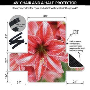 Amaryllis Flower Print Half Sofa Protector