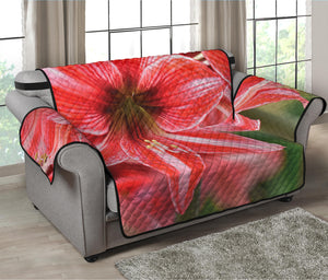 Amaryllis Flower Print Loveseat Protector