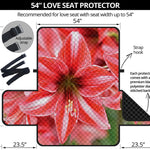 Amaryllis Flower Print Loveseat Protector