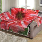 Amaryllis Flower Print Loveseat Protector