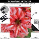 Amaryllis Flower Print Loveseat Protector