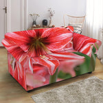 Amaryllis Flower Print Loveseat Slipcover