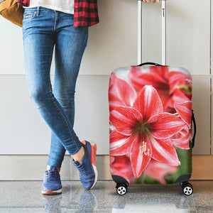 Amaryllis Flower Print Luggage Cover