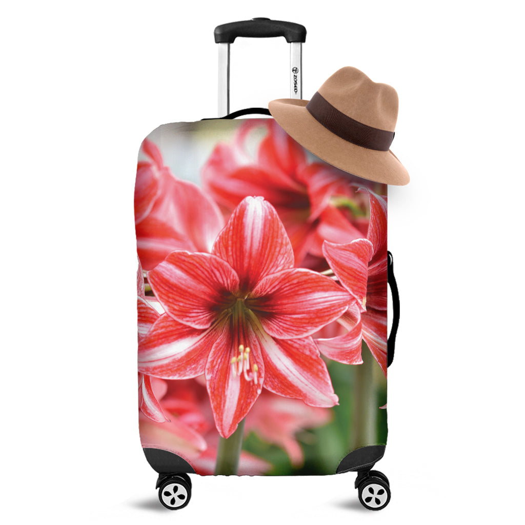 Amaryllis Flower Print Luggage Cover