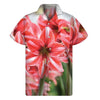 Amaryllis Flower Print Men's Short Sleeve Shirt