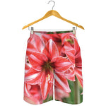 Amaryllis Flower Print Men's Shorts