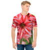 Amaryllis Flower Print Men's T-Shirt