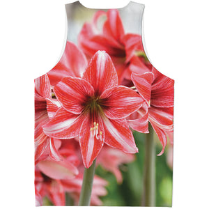 Amaryllis Flower Print Men's Tank Top