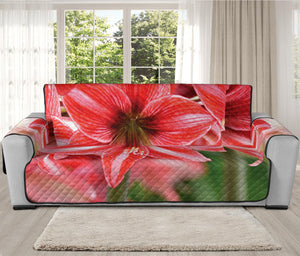 Amaryllis Flower Print Oversized Sofa Protector