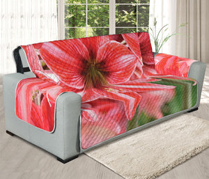 Amaryllis Flower Print Oversized Sofa Protector