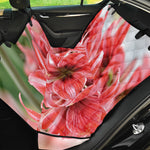 Amaryllis Flower Print Pet Car Back Seat Cover