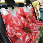 Amaryllis Flower Print Pet Car Back Seat Cover