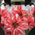 Amaryllis Flower Print Pet Car Back Seat Cover