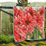 Amaryllis Flower Print Quilt