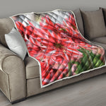 Amaryllis Flower Print Quilt