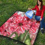 Amaryllis Flower Print Quilt