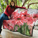 Amaryllis Flower Print Quilt