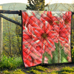 Amaryllis Flower Print Quilt