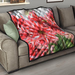 Amaryllis Flower Print Quilt