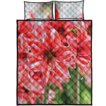 Amaryllis Flower Print Quilt Bed Set