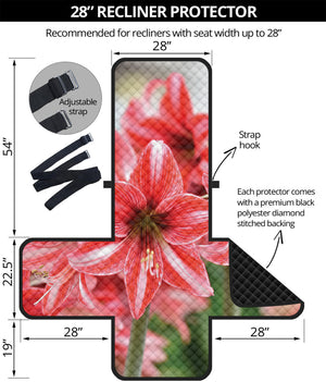 Amaryllis Flower Print Recliner Protector