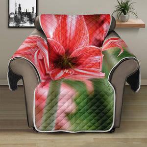 Amaryllis Flower Print Recliner Protector