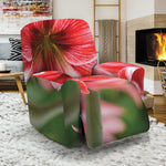 Amaryllis Flower Print Recliner Slipcover