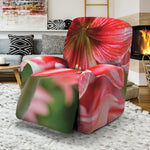 Amaryllis Flower Print Recliner Slipcover