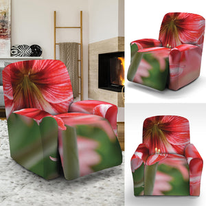 Amaryllis Flower Print Recliner Slipcover