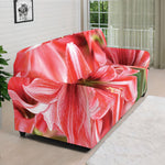 Amaryllis Flower Print Sofa Cover