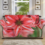 Amaryllis Flower Print Sofa Protector