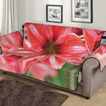 Amaryllis Flower Print Sofa Protector