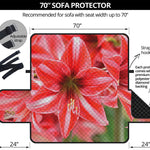 Amaryllis Flower Print Sofa Protector