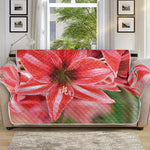 Amaryllis Flower Print Sofa Protector