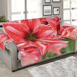 Amaryllis Flower Print Sofa Protector