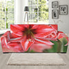 Amaryllis Flower Print Sofa Slipcover