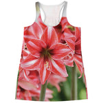 Amaryllis Flower Print Women's Racerback Tank Top