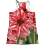 Amaryllis Flower Print Women's Racerback Tank Top