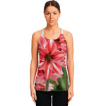Amaryllis Flower Print Women's Racerback Tank Top