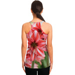Amaryllis Flower Print Women's Racerback Tank Top