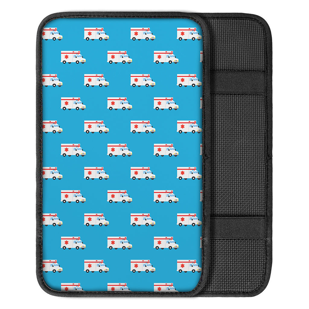 Ambulance Paramedic Car Pattern Print Car Center Console Cover