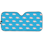 Ambulance Paramedic Car Pattern Print Car Sun Shade